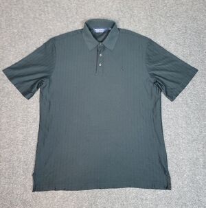 Polo Golf Ralph Lauren Mens L Black 100% Pima Cotton Performance Polo Shirt